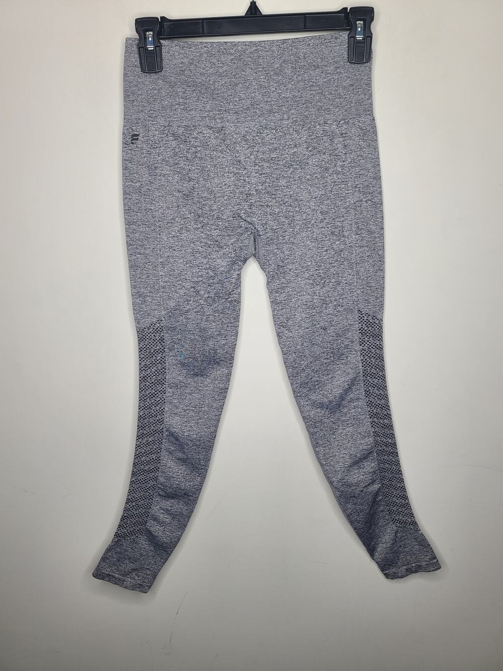 Fabletics high waist perforated gray capri leggings - small